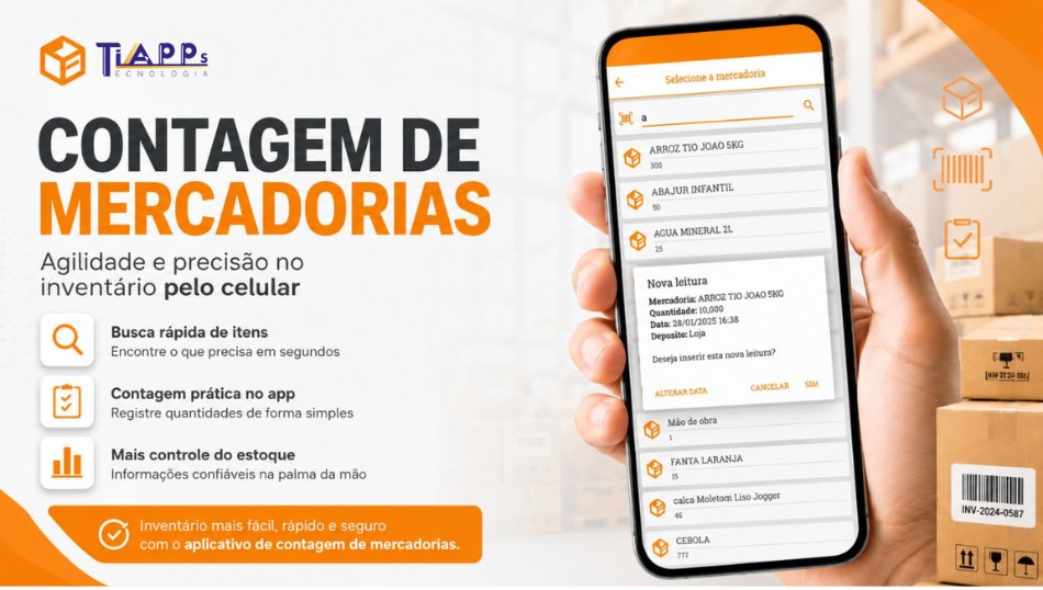 Campanha do App de Contagem exibida no Guappo ERP